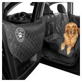 Ruff Liners Medium Dog Seat Cover, Black   As Seen on Shark Tank   Back Seat Protector for Cars, Mid-Size SUVs, & Mid-Size Trucks   Waterproof, Touch Fasteners, & Belt Slots   Sturdy Dog Hammock - $11
