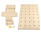 Wooden Pegboard Kit, Sturdy Peg Board for Wall Display, Pegboard Organizer DIY Storage and Display Panels with Shelves and Hooks, 23.62x15.75in Pegboard for Bottles Cups Plants - $91