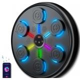 jiaao Music Boxing Machine, 2025 Upgrade Workout Machine for Adults Women Kids, Smart Bluetooth Boxing Music Trainer, with LED Wall Mounted Musical Punching Pad with Premium Boxing Gloves - $66