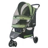 ROODO 3 Wheel Pet Stroller Best Lightweight Foldable Compact Portable Jogger All Terrain Travel Pet Gear Puppy Kitty Stroller for up to 30lbs Medium Small Dogs and Cats(Green) - $85