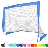 GoSports Portable Soccer Goals for Kids - 13 Color Options - Choose 4 x 3 ft or 6 x 4 ft - Team Tone Pop Up Nets for Backyard - $17