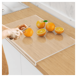 Acrylic Cutting Board with Counter Lip,23'x17'Large Clear Cutting Board for Kitchen Countertop,Non-Slip,60% Thicker,Perfect for Bread,Meat,Veggies & More,Great Kitchen Essential Gadgets & Decor - $35