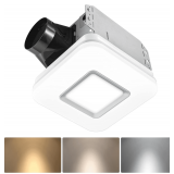 OREiN Bathroom Exhaust Fan with Light, 110 CFM 2.0 Sones, 27W Bathroom Fan with Light for Home, 1500lm, 3000K/4000K/5000K Selectable & Nightlight, FCC/ETL Listed, 8.11' x 7.48' Ceiling Cutout - $94