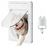 Smart Electronic Pet Door, Automatic Dog Door with 3 Modes, Battery Powered Electronic Sensor Pet Door with 1 Sensing Key, Fit for Large Pets Up to 85lbs. (New Upgraded) - Large Size - $180