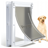 Dog Door Doggy Door Easy Install - Wood & PVC Doors & Walls Dgooie Free Movement & Flexible Control - 2 Magnetic Flaps & Sliding Lock,Telescoping Frame,10 1/8' x 15 3/4' for Large Dogs Up to 100 lb - 