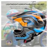 ROCKBROS Kids Full Face Helmet Kids Bike Helmets Lightweight Toddler Mountain Bike Helmet Detachable for MTB BMX Skating Cycling Scooter Safety Bicycle Helmets for Youth Child Boys Girls Ages 3-16 - $