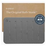Dorai Home Bath Stone   Luxury Quick-Drying Stone Bath Mat, Non-Slip Surface, Rubberized Bottom Pad, Rain Slate - $90