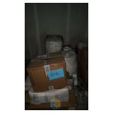 Industrial Nonwoven Roll & Spool Lot – Cup Style, Backed Punch, Approx. 2016, White, Multi-size