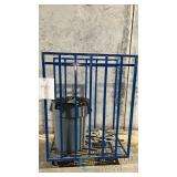 Rolling Steel Security Cage with Casters, Blue Powder-Coated, 48'x32'x60', Asset #2947