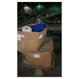 Parkdale Mills Textile Cones & Blue Plastic Tubes with Cotton Yarn, Lot #21-10422, 184 lbs Net