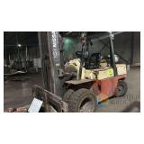 Nissan EGF03A45 LPG Forklift, 8,800 lb Cap, 3-Stage Mast, 15,740 lb Weight, Cushion Tires, S/N BGF03-920763