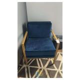 Navy Blue Velvet Accent Chair