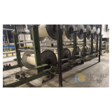 Industrial Textile Warping Creel Rack, 20-Position, Double-Sided, Heavy-Duty Steel, 25ft