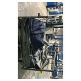 Industrial Fabric Cart with Sheets of Denim