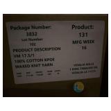 VM 17.5/1 100% Cotton KPOE Waxed Knit Yarn 109 Lbs per Box - 436 LBS Total