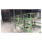 Heavy-Duty 20' x 7' Industrial Rotating Glass/Panel Storage Rack, Steel, 6 Compartments