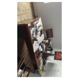 Wooden Desk with Matching Filing Table, Wooden Rolling Chair and filing cabinet