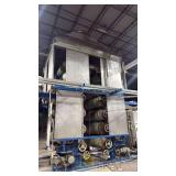 Textile Dryer Tenter Frame, 8-Roller, 100' Width, Gas/Steam Heat, Serial 31605, 350°F Max Temp