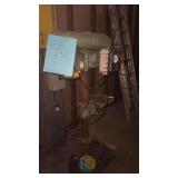 Vintage Floor Drill Press, Reliance Electric XEX Motor, 1 HP, 3-Phase, 14' Table