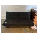 Black Fabric Futon Sofa Bed