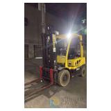 Hyster H50FT LP Gas Forklift, 4,000 lb Cap, 189 in Lift, Cascade Bale Clamp, Serial P177V15547U