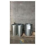 16' Galvanized Steel Duct Pipe Sections, 3' Length, Crimped Ends, Lot of 5, Inventory #2954