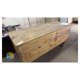 Large Rolling Wooden Storage Chest, 72"x30"x30", Heavy-Duty Casters, Lot 417