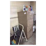 4-Drawer Vertical Metal Filing Cabinet, Beige, Letter Size, 52"x15"x28", Heavy Duty Steel