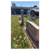 Multiple Blank Premium Granite Cemetery Monuments, Lot 104 – Gray & Pink, 2–8ft, Bases Included