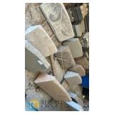 Granite Headstone Blank, Mixed Colors & Finishes, Lot 172, Upright Monument Stones, No Engraving