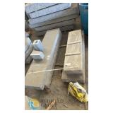 Pyramid Blue Granite Curbstone, 38"x8"x12", Polished Top, Sawn Edge, Conway, Lot 135, 52813-B