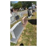 Gray and Pink Granite Upright Cemetery Monuments, Bench and Double Marker Options, 4-7 ft Wide