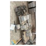 Polished Gray Granite Memorial Blocks, Lot 122, Engraved "TOMMY", Approx. 12"x8"x8", Qty ~40