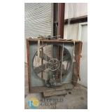 Large Industrial Exhaust Fan ~42" w/ Portable Custom Wood Enclosure, Belt-Drive, Floor Model