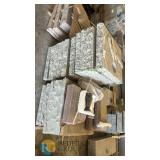 Assorted Granite Cemetery Marker Blanks & Bases, Gray & Red, Pre-Cut Monument Stone, 15+ Pieces