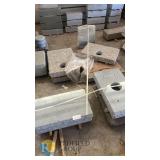 Polished Granite Monument Sign Base Slabs, Lot of 3, 48"x24"x6", Pre-Drilled Anchor Holes