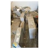 Curved and Straight Granite Curbstones, Lot 175, 48"x6"x12", Light Gray, Thermalled Finish