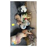 Assorted Decorative Garden Animal Statues and Planters – Lot of 8
