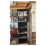 Black Steel Garage Utility Storage Cabinet, 72"x36"x18", 5 Shelves