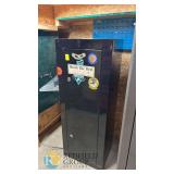 Homak Steel Gun Cabinet, 57" x 21" x 10", 8-Gun Capacity, Black Gloss Finish