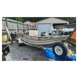 Alumacraft Lunker V16 LTD Mag, 50HP Evinrude, Minn Kota Ulterra, ShoreLand’r Trailer