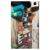 Mixed Kitchen Lot – Farberware Utensils, 55 Pcs Flatware, Shakers, Cups, Knife, Boxed