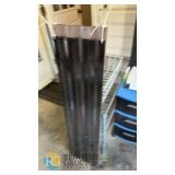 Tall Brown Rattan-Style Poly Resin Planter, Metal Wire Shelf with Basket, Blue 3-Drawer Cart