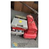 Large Lot Power & Hand Tools: Milwaukee Saw, Craftsman Sander, Drill Bits, Glue Guns, Cases