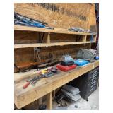 Gunsmith Workbench Lot — Air Rifles, Daisy Powerline BB Pistol, Pittsburgh Chrome Vanadium Wrenches, Socket Sets, Better Packages Tape Machine, Privex SK500 Digital Lever Lock, 5-Drawer Cabinet 