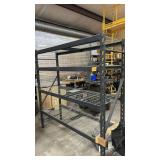Heavy Duty Steel Industrial Storage Rack, 8'x2'x6', 4 Wire Shelves, Black, Boltless