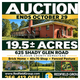 19.5± Acres, Brick Home & 40x70 Heated Shop