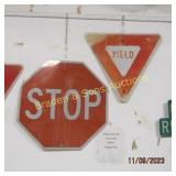 VINTAGE STOP AND YIELD SIGNS