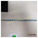 LADIES STERLING SILVER AND GEMSTONE BRACELET