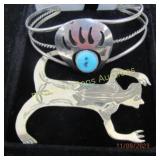 GROUP OF 2 NATIVE AMERICAN STYLE JEWELRY PIECES